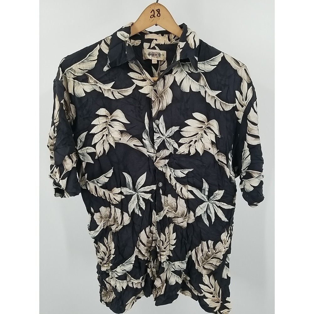Campia Moda Hawaiian Mens Shirt Medium Short Sleeve Button Up‎ - Picture 3 of 6